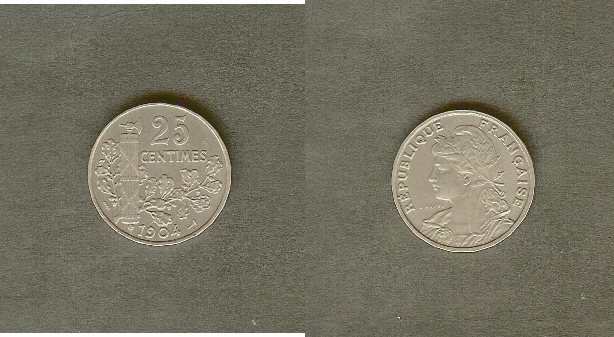 25 centimes Patey, 2e type 1904 SUP
